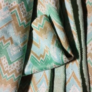 Vintage 70s double-knit fabric new Old Stock, unused yardage, 78" x 62"